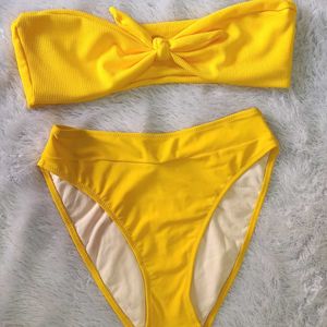 Imported Quality Bright Yellow Bikini Set