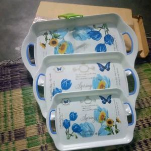 3 Pcs Of Tray With One Peeler Free