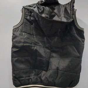 Black Puffer Sleeveless Jacket