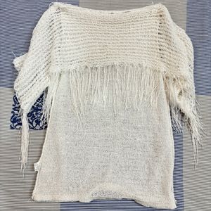 Hollow out white top