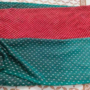 Two Toned Saree With A Heavy Border