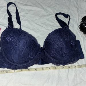 Navy Blue Lacey Bra