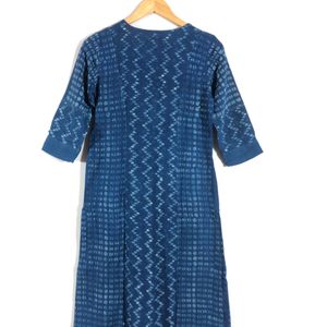 Dark Blue Printed Kurta(Women’s)