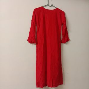 Red Kurta For Women