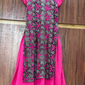 Pink &ash Coloured kurti.