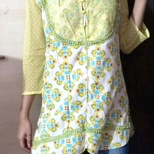 Light Green Cotton Kurti