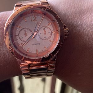 men & women golden watch