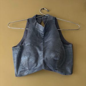 Grey indo-western Skirt top