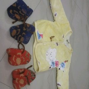 Combo Of Baby Shoes And Sweater..