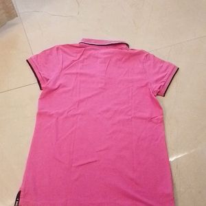 Pink Collared T Shirt