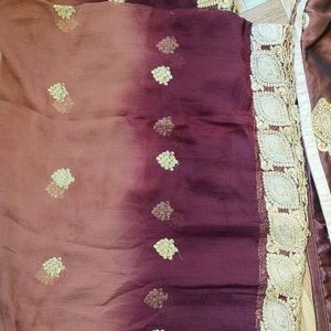 Brown Salwar Suit With Dupatta