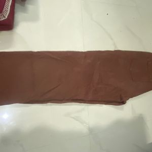 Brown Soft Material Stretchable  Jean