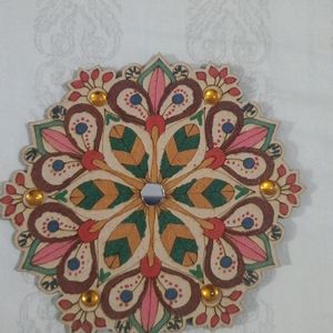 3 Wooden Rangoli Patch 4"