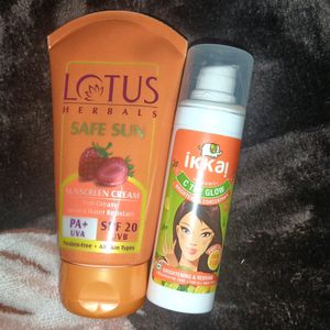 SUNSCREEN AND FACE SERUM OF LOTUS