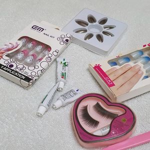 3 Nail extension Eyelashes Face Razor Toothpaste