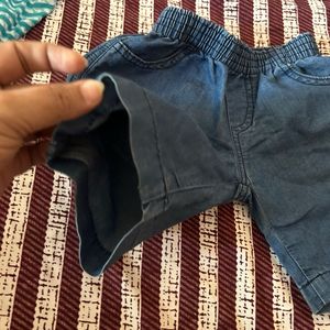 Denim Cotton Shorts For Boys Of 2-4 Age Group