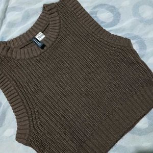 Aesthetic Korean Cropped Vest Sweater