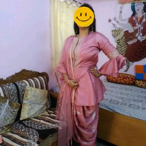 Dhoti N Frock Kurti With Dupatta Set