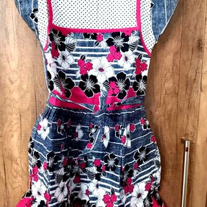 Girls Cotton Frock For Aged 4 To 6 Years