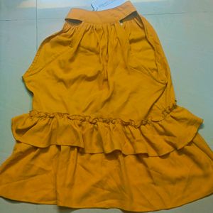 Mustard Yellow Ruffle Top