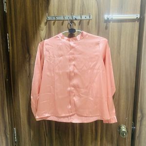 Peach Silk Top