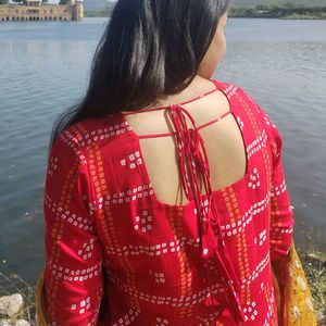 Beautiful Red Jaipuri Kurta