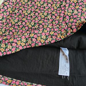 MANGO Branded Floral Skirt