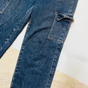 Straight Leg Cargo Jeans