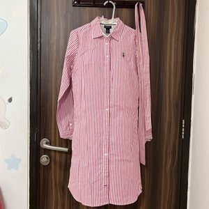 US POLO Original Shirt Dress With Belt