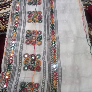 New Cotton Mirror Work Dupatta