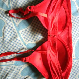 Hot Red Paded Bra