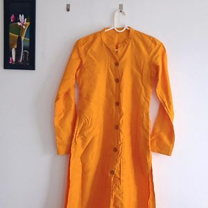 Yellow Silk Kurta Completely New