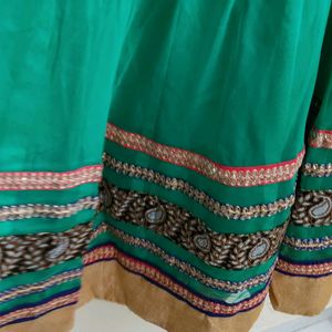 Long Anarkali Dress With Chudi Pant and Dupatta