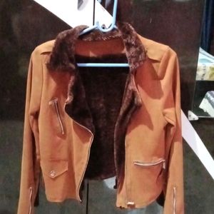 Brown Crop Jacket