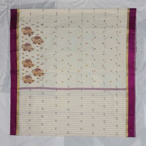 Banarasi Silk Saree With Embroidery Work