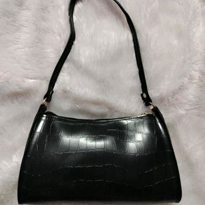 Black Baguette Bag