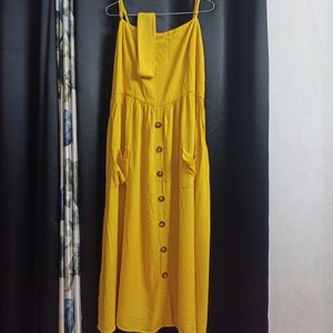 Urbanic Yellow Pocket Maxi Dress