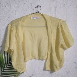 Yellow Cropped Shrug