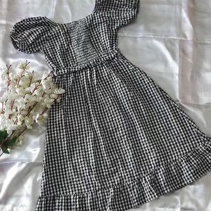 Korean gingham dress