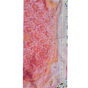 Designer COTTON-SILK SAREE( Peach Colour)