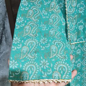 GOLD & GREEN short Kurti