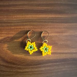 New Handmade Yellow Earrings