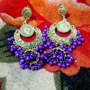 Purple Jhumka