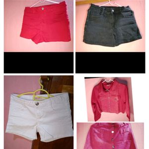 Combo Of 5 Short ,Skirt ,Jacket