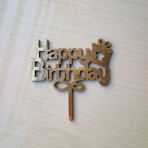 Happy Birthday Wooden Cake Topper