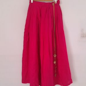 Flared Maxi Ethnic Skirt