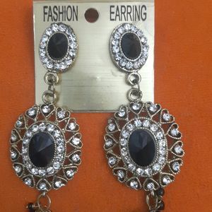 Party Wear Stone Studded Danglers