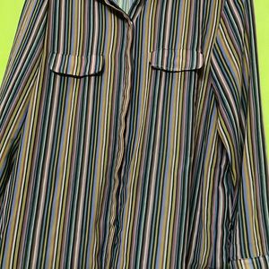 Multicolour Stripped Shirt For Ladies