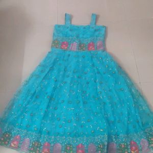 Net Frock Kurti Embroidered