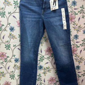 New Highwaist Mom Style Navy Blue Jeans